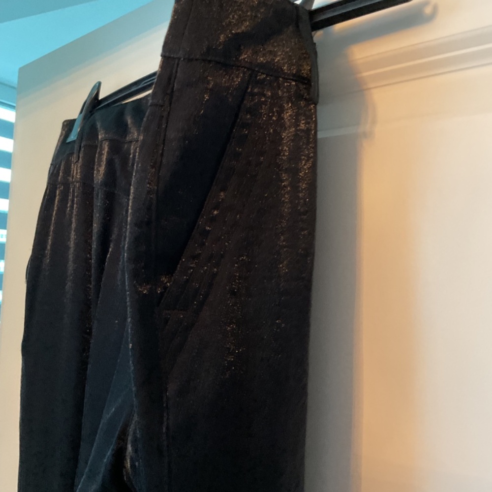MOTIVI Black Pants size 10 Shiny Rayon/Wool blend - Picture 4 of 15